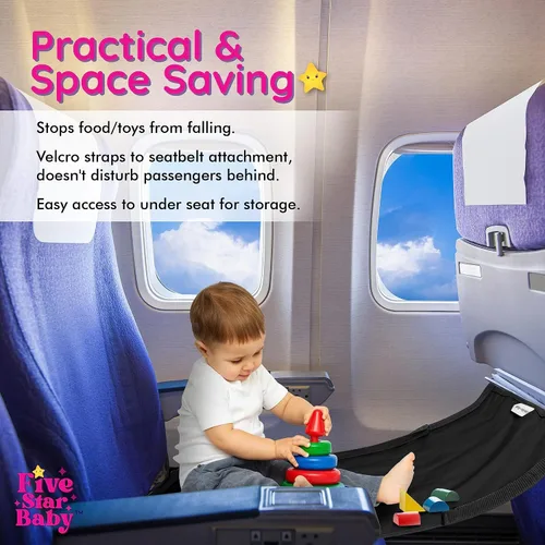 Vista 3 de Cama de Avión para Niños Pequeños - Cama de Avión para Niños Pequeños - Cama de Avión para Niños - Artículos Esenciales de Viaje en Avión para Bebés