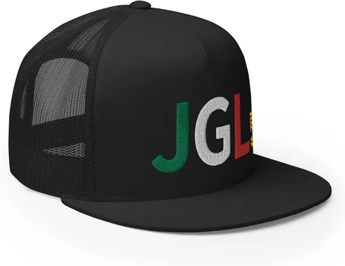Vista 4 de RIVEMUG JGL - Gorra de camionero bordada con diseño de pico plano El Chapo Guzmán, corona alta, Chapito 701, corona alta, ajustable, gorra JGL