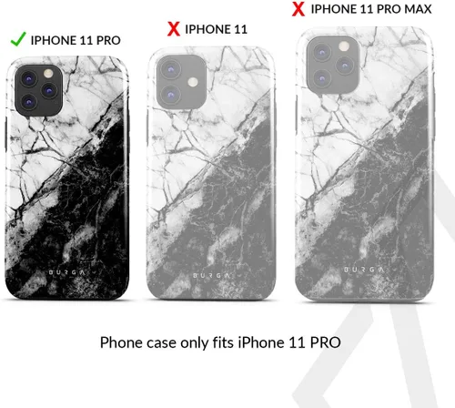 Vista 2 de BURGA - Funda compatible con iPhone 11 PRO, carcasa rígida híbrida de 2 capas + Funda protectora de silicona, Fatal Contradiction