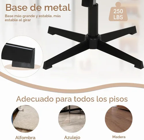 Vista 6 de Silla de patas cruzadas, silla de tocador sin brazos, cómoda silla de escritorio ancha para el hogar, tocador, dormitorio, oficina Beige