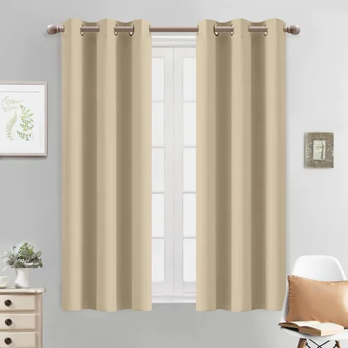 Vista 151 de Yakamok Cortinas opacas para dormitorio, aislamiento térmico, cortinas de oscurecimiento de habitación para sala de estar, juego de 2 paneles