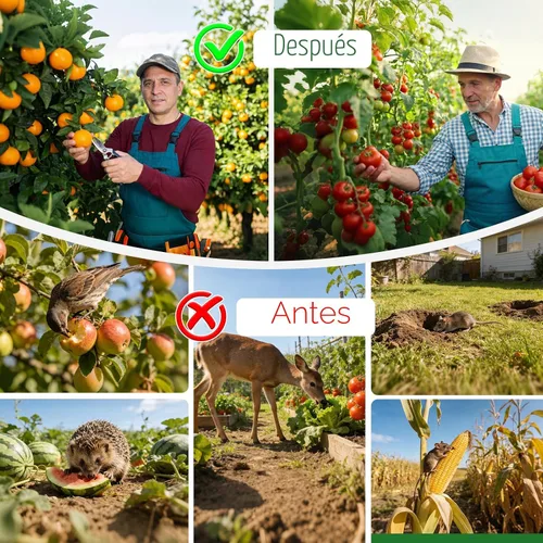 Vista 6 de Repelente ultrasónico de animales para exteriores – Repelente de gatos para exteriores y disuasorio de ciervos con sensor PIR, alimentado por