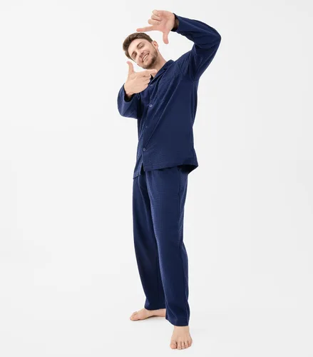 Vista 48 de DAVID ARCHY - Pijama de algodón con botones para hombre