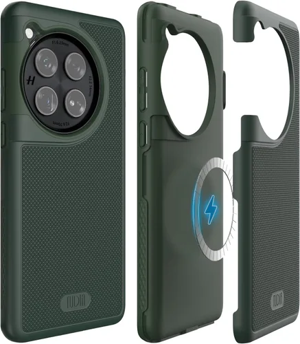 Vista 8 de TUDIA DualShield Grip - Funda protectora para OnePlus 11 5G (2023), MergeGrip, de doble capa, a prueba de golpes, delgada, de grado militar, Verde
