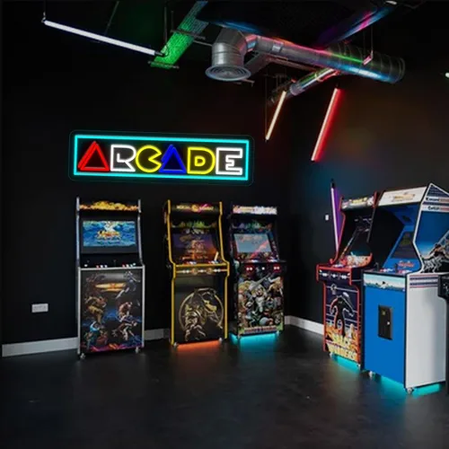 Vista 6 de Letrero de neón de arcade, decoración de sala de juegos de arcade, letrero iluminado por USB para transmisión, cueva de hombre, regalo para Arcade20