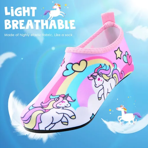 Vista 2 de Sunnywoo Zapatos de agua para niños y niñas, zapatos de natación para el agua, de secado rápido, antideslizantes, para la piel, zapatos deportivos