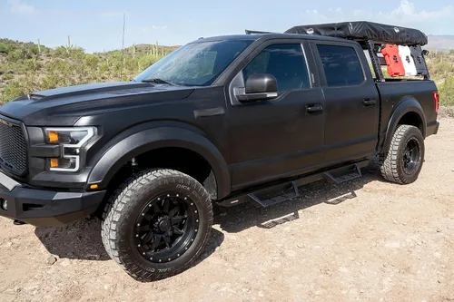 Vista 4 de Magnum RT Gen 2 Drop Steps - Estribos negros compatibles con Tacoma 2005-2023 doble cabina