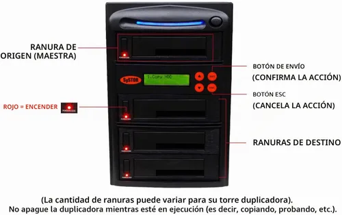Vista 2 de Systor 1:1 Duplicador/borrador de disco duro HDD/SSD - 5.4 GB/Min
