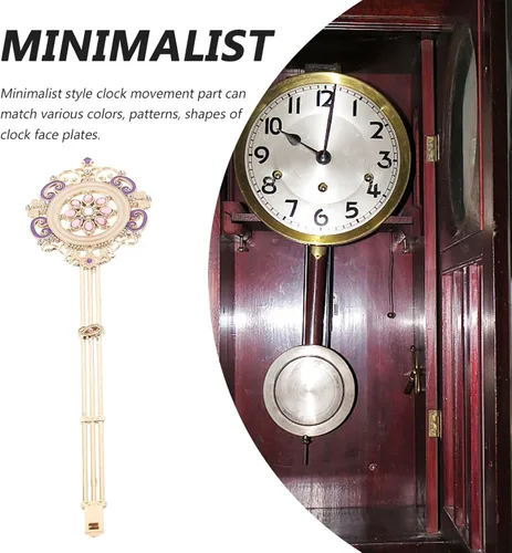 Vista 8 de Yardwe Piezas de repuesto de martillo de péndulo de cuarzo para relojes de pared, accesorio de movimiento de reloj de metal para proyectos