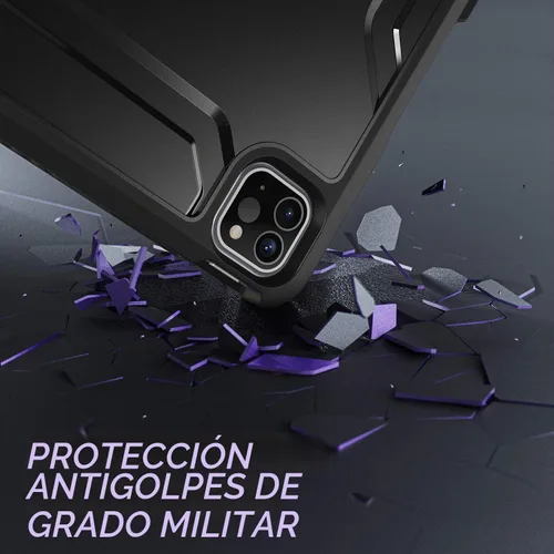 Vista 5 de Soke Funda para iPad Pro de 11 pulgadas 2022/2021/2020/2018/iPad Air de 5ª/4ª generación, protector de pantalla integrado - Compatible con carga
