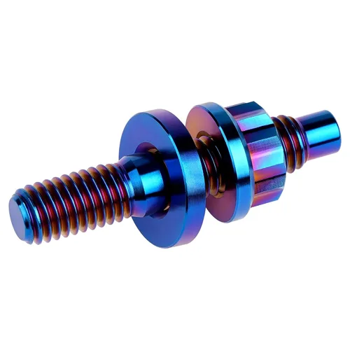 Vista 6 de Titanium Bolt M8 M10 Pitch1.25 Kit de perno de escape automotriz Azul (Burnt Blue)