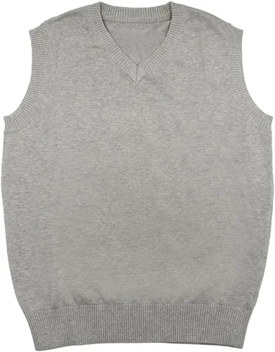 Vista 4 de TopTie Chaleco liso del suéter del color sólido del negocio de los hombres, jersey casual del ajuste del algodón