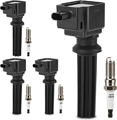 Vista 46 de Bobina de encendido UF230 y bujía doble de iridio 4504 para Toyota Tundra Sequoia LandCruiser 4Runner/Lexus GS430 GX470 LS430 LX470 LX570 SC430 V8.