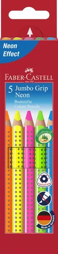 Vista 3 de Faber Castell 110994 - Crayones de neón Jumbo Grip