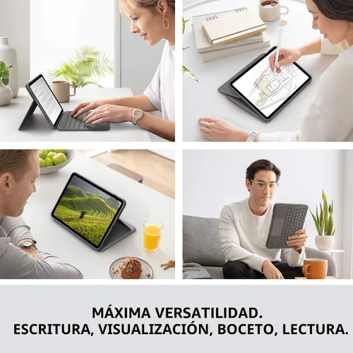Vista 4 de Logitech Folio Touch - Funda con teclado táctil y conector inteligente para iPad Air de 11 pulgadas (M2 y M3), iPad Air (4ª y 5ª generación)
