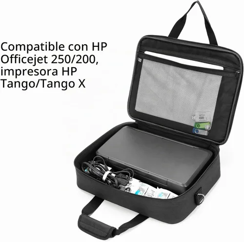 Vista 2 de samdew Bolsa de almacenamiento para impresora móvil compatible con HP Tango/Tango X, HP Officejet 250/200, funda de transporte para impresora