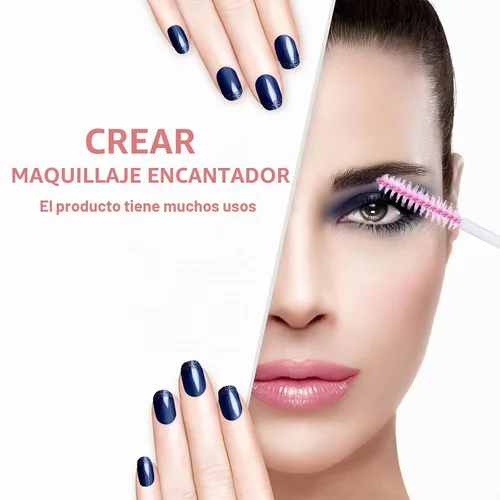 Vista 5 de Dming - Cepillo para pestañas, herramienta de maquillaje, suministros para extensiones de pestañas, cepillo de limpieza, rímel con diamante, 50