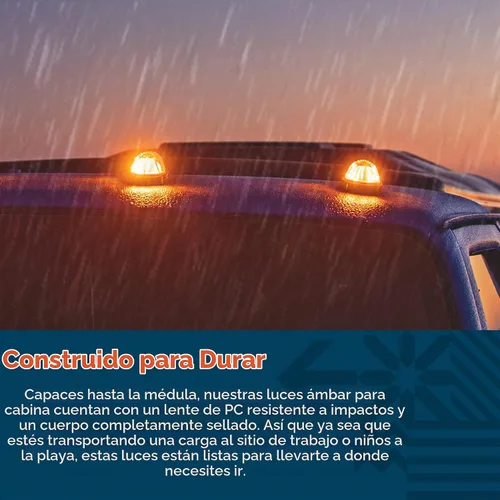 Vista 5 de TRUE MODS - Kit de luces LED ámbar para cabina de lágrima, base negra para Negro
