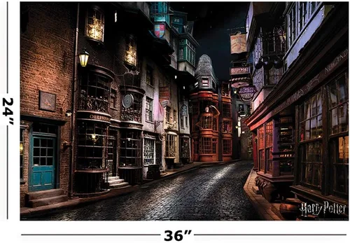 Vista 2 de Harry Potter - Póster impreso (Callejón Diagon) (tamaño: 36 x 24 pulgadas)