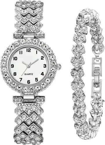 Vista 12 de Women Diamond Watchs Luxury Fashion Ladies Bangle Bracelet Set Wrist Watch Female Dress Watch