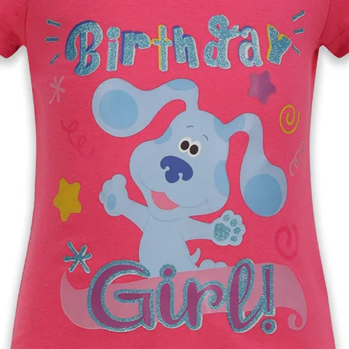 Vista 2 de Nickelodeon Blue's Clues - Camiseta de cumpleaños para niñas y bebés, color rosa