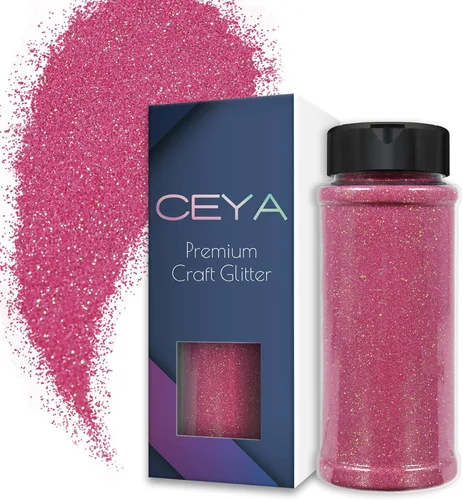 Vista 18 de Ceya Polvo de purpurina ultra fina de 3.8 onzas/110g, Admiral Blue Crafts Glitter de 1/128 pulgadas, 0.008 pulgadas, 0.2mm para slime, resina epoxi