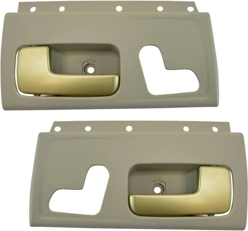 Vista 5 de TRQ Juego de 2 manijas de puerta interior trasera cromada y cachemira para Chevy GMC