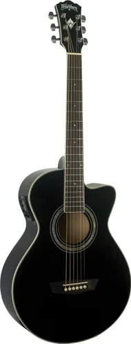 Vista 9 de Washburn EA10B-A Serie Festive Petite Jumbo Cutaway Guitarra Eléctrica Acústica