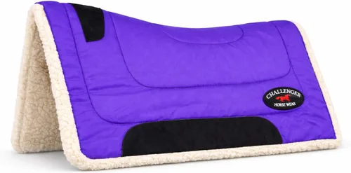 Vista 9 de CHALLENGER Horse & Pony Saddle PAD Western Riding Trail Cordura Top Fur Bottom Full 39143