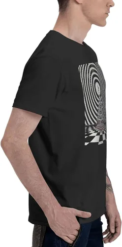 Vista 3 de Camiseta de algodón de verano para hombre, casual, cuello redondo, ropa de manga corta
