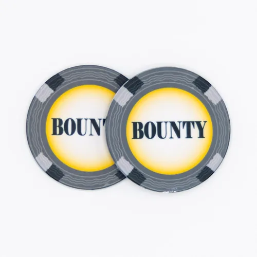 Vista 2 de Classic Bounty Chip Set de 10 fichas de torneo de póquer Texas Holdem