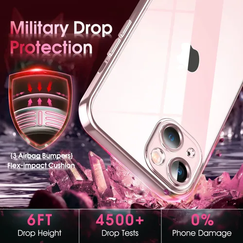 Vista 685 de Supdeal Funda cristalina transparente para iPhone 11, [No se amarillea] [Protección de la cámara] [Probado contra caídas de grado militar] Funda