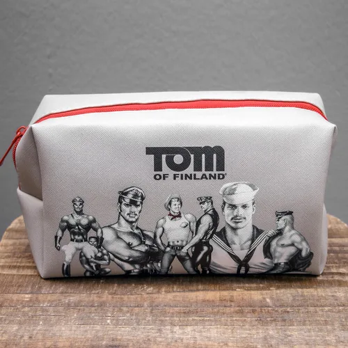 Vista 3 de Neceser Tom of Finland (Dopp Kitt), Gris, Cuero vegano, diseño de dos caras