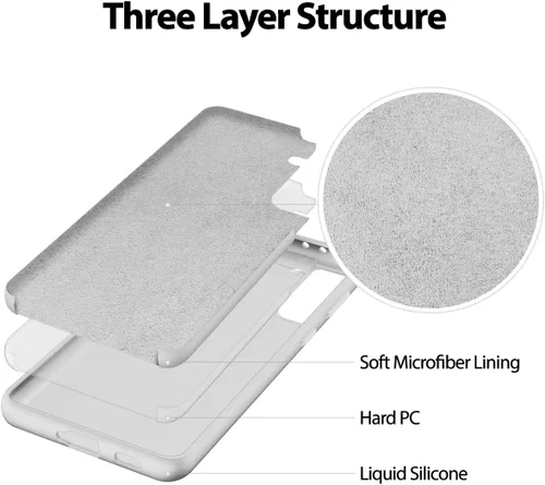 Vista 4 de GOOSPERY Funda de silicona líquida compatible con Samsung Galaxy S21 Plus, suave al tacto, protección de cuerpo completo, a prueba de golpes