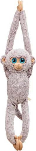 Vista 12 de Animal de Mono Colgante de Peluche Animal de Mono de Brazo Largo de Peluche Suave para Niños Nietos Amigos Familia Gris 43 cm