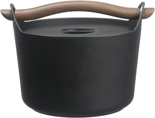 Vista 3 de Iittala Sarpaneva - Cacerola de hierro fundido de 3 cuartos con mango de madera