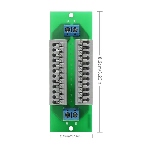 Vista 5 de Evemodel Bloque de placa de distribución de energía precableada de 1 x 12 posiciones 2 entradas 2 x 13 salidas para voltaje de CA CC