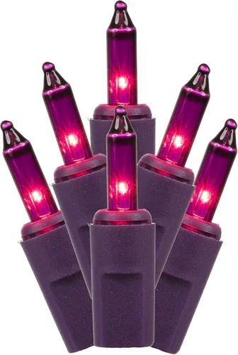 Vista 12 de Vickerman 50 LED luz blanca cálida Dura-Lit en cable negro, 37' cadena de luz de Navidad