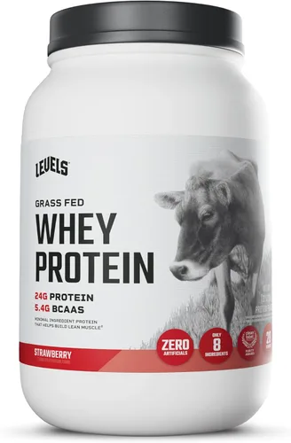 Vista 29 de Levels Proteína de Suero Alimentada con Pasto en Polvo, Sin Artificiales, 24G de Proteína, Cappuccino, 2LB