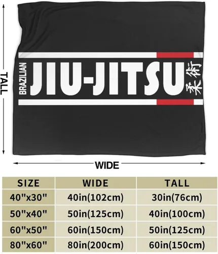 Vista 3 de Jiu Jitsu - Manta de franela suave y mullida para sofá, cálida y decorativa