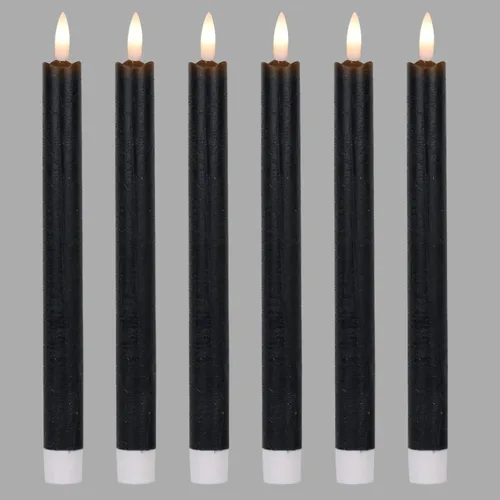 Vista 27 de Wondise Velas Cónicas Sin Llama con Control Remoto Temporizador, Candelabros Rojos Cerosos Reales a Batería Velas LED de Mecha 3D para Decoración