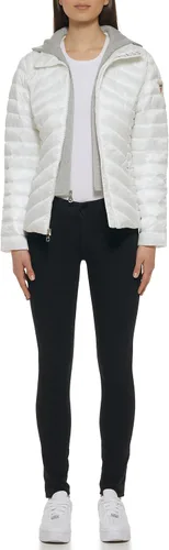 Vista 6 de GUESS Chaqueta ligera y plegable para mujer, acolchada, de transición
