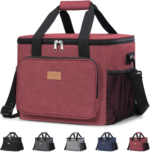 Vista 21 de Lifewit Lonchera mediana aislada, suave y refrigerante, para adultos, hombres y mujeres, color negro, 12 latas (9L)