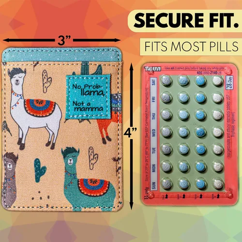 Vista 2 de Pastillero anticonceptivo para píldoras anticonceptivas para medicamentos anticonceptivos, soporte para paquetes de hasta 4 x 3 pies (y 2 x 4)