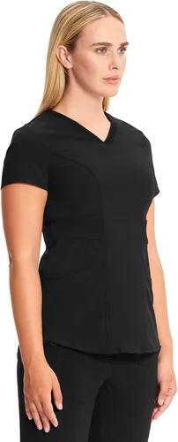 Vista 6 de Infinity Cherokee CK623A - Camiseta de enfermería con cuello en V para mujer, elástica en 4 direcciones, rendimiento superior y comodidad Negro