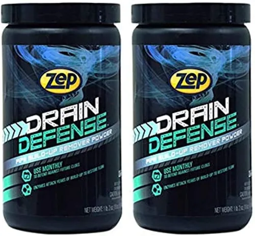 Vista 7 de Zep Drain Defense ZDC16 - Limpiador de drenaje enzimático en polvo, 18 onzas, seguro para tuberías y sistemas sépticos, paquete de 1, color blanco