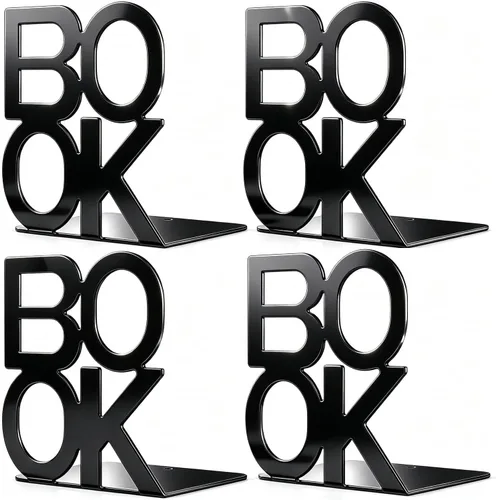 Vista 19 de Extremos para libros, soportes decorativos de metal para libros, libros, diseño de apariencia única, resistente Tapón de metal antideslizante