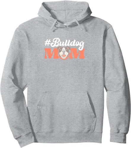 Vista 3 de Hashtag Bulldog Mom Dueño de perro Sudadera con capucha American Bully, Negro
