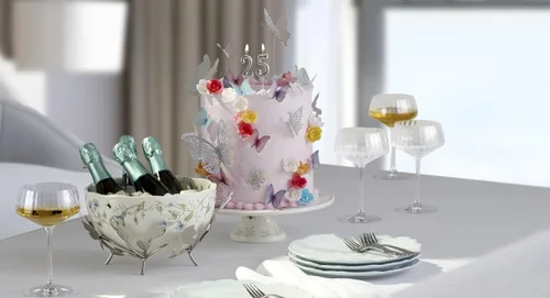 Vista 6 de Lenox Butterfly Meadow - Cuenco decorativo de porcelana para el 25