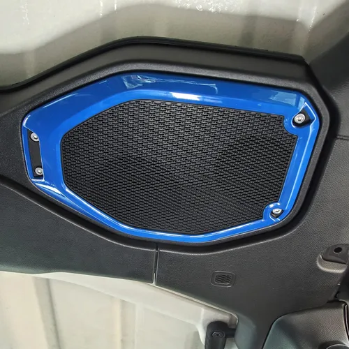 Vista 5 de JeCar Cubierta de marco de altavoz superior para Jeep Wrangler JL JLU Gladiator JT 2018-2023, accesorios interiores (azul)